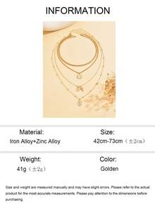 4pcs/Set Vintage Fashionable Gold Thick Snake Chain Multilayer Necklace, Unique Design With Jesus, Virgin Mary, And Crystal Cross Decor, Suitable For Daily Wear, Dates And Parties. Chain Length Can Be Customized. - Multicolor - View 5