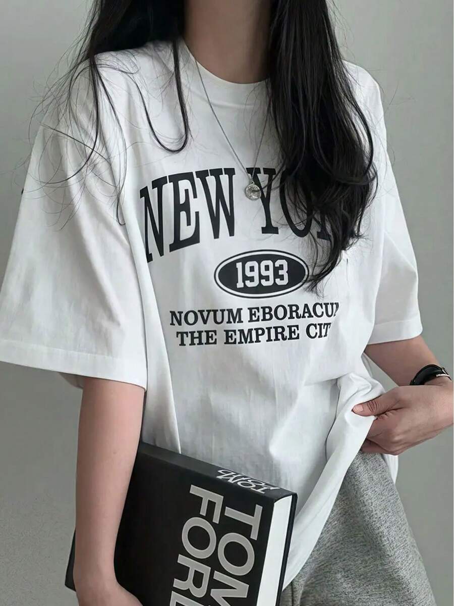 Camiseta de mujer para primavera y verano - Blanco - Ver 1