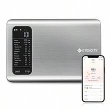 Food Kitchen Scale With Nutritional Calculator, App With 19 Nutrients Tracking, Calorie, Marco, Digital Grams And Ounces Weight Loss, Premium Stainless Steel, 11lb - 不銹鋼 1 - 查看 1