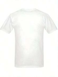 Men's Short-Sleeved T-Shirt With Letter Print, Modern And Comfortable, Round Neck, Suitable For Casual Daily Outdoor Wear, A Good Gift For Friends. - 黑色 - 查看 3