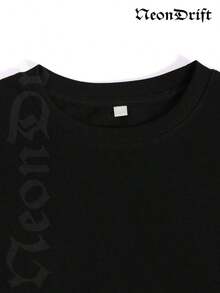 Men's NeonDrift Double-Sided Print T-Shirt, Short Sleeve Men's T-Shirt, 100% Cotton, Soft And Skin-Friendly, Unisex Style, Gifts For Spring Festival, Valentine's Day, St. Patrick's Day And World Cup -- Godspeed Drift Car Graphic T-Shirt, Urban Style, Vintage Racing Print, Breathable Cotton Casual T-Shirt For Car Enthusiasts And Urban Style Lovers. - 黑色 4 - 查看 4