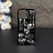 Funda para teléfono estilo artístico inspirado en la banda, compatible con fundas para teléfonos , Apple, VIVO, OPPO, , Transsion, ,  y Honor. Hecha de material TPU, ofrece protección contra golpes y caídas. - Negro - Ver 6