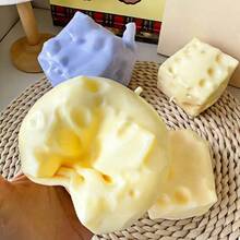 Soft Cheesy Squeeze Toy, Slow Rebound Texture, Fidget Desk Decor, Stress Relief, Squishy And Soft - Multicolor - View 4