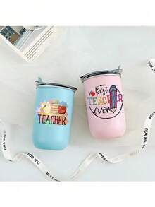 Customized Stainless Steel Insulated Tumbler, Teacher Mug, Double Wall Vacuum Insulated Coffee Cup With Personalized Name Option, Cold Drink Cup | Elegant Matte Finish | Double Wall Insulation, Coffee Cup, Reusable, Multifunctional, Decorative, Fashionable, Exquisite, Customized, Personalized, Unique, Ideal Gift For Men, Teacher New Year Gift - Multicolor - View 10