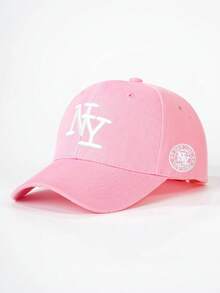 1件女款紐約字母刺繡哥德風NY棒球帽，時尚休閒帽子，適合春夏秋季旅行海灘度假 - 多色 - 查看 4