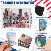 Xuhal 18 Pcs New York Magnets For Refrigerator NYC Fridge Magnet Magnetic USA Souvenirs Gifts Bulk Refrigerator Sticker Home Decoration Accessories - ColorA - View 2