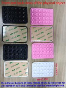 1 pièce/2 pièces/3 pièces/4 pièces Ventouse antidérapante en silicone pour téléphone, Autocollant ventouse auto-adhésif en silicone, Options multicolores ultra-fines, Autocollant ventouse antidérapante - Multicolore - Voir 8