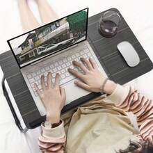 Klappbarer Laptop-Betttisch, höhenverstellbarer Laptoptisch mit Becherhalter und Tablet-Ablage - Groß - Übersicht 7