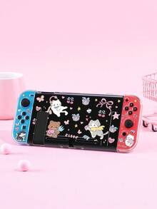 1pc Cute Cartoon Cat Pattern Transparent Glitter Protective Case, Compatible With Nintendo Switch 2 (2025) / Switch OLED Console And Joy-Con Controllers, Best Gift For Switch Gamers - Multicolor - View 11