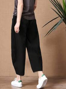 Women Pants - Coffee Brown - View 2