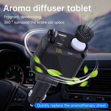 Cargador de coche retráctil 4 en 1 con tira de luz estelar y aromaterapia, adaptador de encendedor de cigarrillos USB C de 97W con carga rápida, accesorio de coche retráctil con luz estelar, compatible con iPhone 17 Pro Max Air 16 15 14 13 12 y Android, ambientador de coche, compatible con modelos de vehículos de 12-24V de todos los tamaños, adecuado para familia, amigos, niños, cumpleaños, Navidad, regalos de invierno, suministros para coche - negro - Ver 9