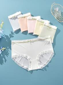 FOVTY Quần lót liền thân không đường may bằng lụa băng mềm mại dành cho nữ, thoáng khí, siêu mỏng, nhanh khô, co giãn. - Nhiều màu - Xem 2