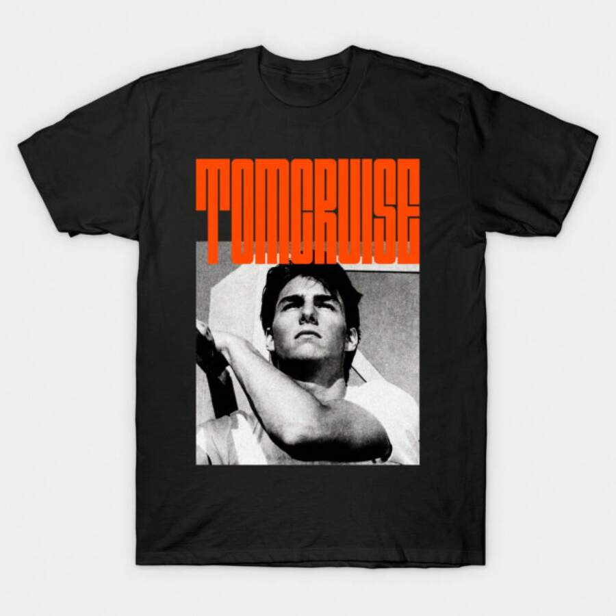 Men's T-Shirts, Men's Summer Suits, Street Style Sportswear, Men's Olo Shirts, Men's Summer Clothing || Tom Cruise Retro Style Classic Design T-Shirts, Designed By Ina Ogers Rts, Men's T-Shirts, Men's Jackets, Father's Day Summer Fun T-Shirts, Holiday Clothing, Women's Summer Clothing, Men's Retro White T-Shirts, Men's Clothing, Father's Day. - Black - View 1
