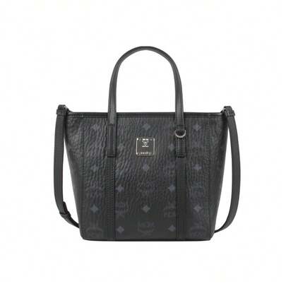  Mcm Toni Visetos Logo Embroidered Women's Shoulder Strap Crossbody Bag MWPAATN04BK001