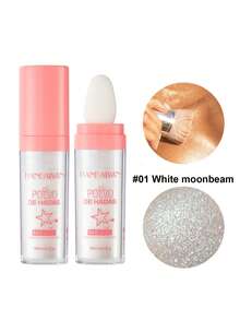 HANDAIYAN Fairy Glow Highlighter Powder, Natural Glowing Highlighter For Graduation, Birthday, Holiday, Halloween, Christmas, Makeup Party, Cosplay, Travel, Daily Makeup, Prom, Dorm, Beauty Product, Face Painting, Cosmetics, Suitable For Women, Applicable In Winter/Spring, Suitable For Birthday, Valentine's Day, Mother's Day Gifts, Carnival Party, Best Color Choice For Y2K Fancy Fashion - trắng - Xem 9
