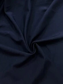 Nuevo vestido de mujer con cuello calado, bloqueo de color, cintura anudada, pliegues laterales, sin mangas, textura plisada, cremallera en la espalda, de moda, juvenil, elegante, versátil, que estiliza la cintura, apto para primavera/verano/otoño/invierno - Azul marino - Ver 8