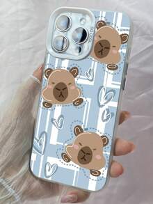 LY1264 Capybara Phone Case,Case For IPhone 11 12 13 14 15 16 17 Pro Max 7 8 14 15 16 Plus Air 16e XR A12 M12 F12 A13 A04S A15 A16 A24 M34 A34 A25 A32 A35 A55 A54 A50 Pura 70 Pro Ultra For Honor 90 GT Magic6 Magic7 Pro X5 Plus X5B 14C 14R 12C 9 9A Mi 15 14 13 12 Ultra 15S Pro For Pixel 6A 7A 7 8 Pro For Moto G34 G54 G84 G86 G05 G10 G24 G13 G14 G15 G22 G35 G56 For  Y17 Y35 Plus Y36 Y37 For  A5 Pro 5G A58 A35 2021 A72 A96 A97 A32 A55 A57 A16 Reno10 Reno11 Reno12 Reno13 Reno14 Reno7 Pro Plus Find X8 Ultra X8s Plus, Fashion Slim Matte Soft TPU Shockproof Bumper Phone Cover IMD Hard PC - 銀色 - 查看 4