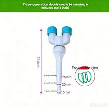 1 buc/Model 2026 Duză dublă 4/6/1 inch Țeavă de apă Universală, Dușă atomizantă, potrivită pentru irigarea terenurilor agricole/grădini/curți/gazon/plante de grădină de legume. Rază lungă, flux de apă reglabil, nu dăunează plantelor, foarte potrivită pentru pulverizarea și udarea pe suprafețe mari. - Duze duble - Vizualizare 4