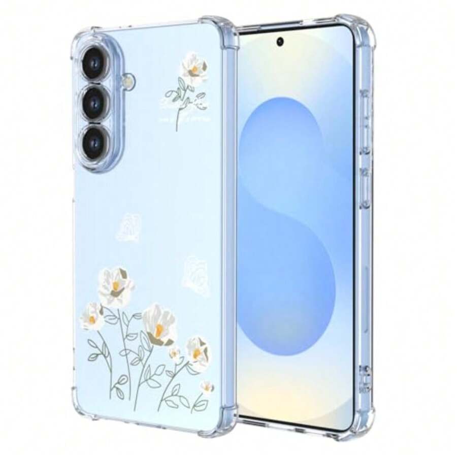 Case For, Transparent Case With Aesthetic Butterfly And Flower Designs, Anti-Yellow Soft Silicone Slim Anti-Shock Anti-Scratch TPU Bumper Case - 三星 Galaxy S26 Plus - 查看 1