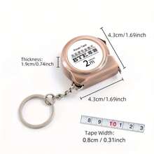 Portable Mini Tape Measure, Small Household Retractable Carbon Steel Keychain Tape Measure, Mini Measuring Tool For DIY And Sewing - Mini Measuring Tape - View 7