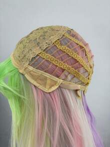 anxin Rainbow Ombre Wig With Bangs, Kawaii Style, Macaron Color, Lolita Cosplay, Suitable For Conventions And Daily Wear - Purple Ombre - View 11