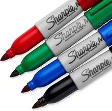 Sharpie Mini Permanent Markers, Fine Point, Assorted Colors, 4 Count - ColorA - View 4