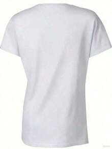 Camiseta de algodón puro con el mensaje 'Jesús es el camino, la verdad, la vida'. Camiseta casual religiosa con estampado floral blanco, cómoda y versátil para uso diario en la iglesia. - Blanco - Ver 5