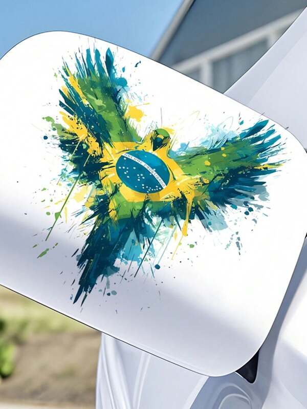 Pegatina con gráfico de águila y bandera de Brasil, adecuada para pegar en la parte trasera de vehículos, carrocería de motocicletas, camiones, paredes, superficies metálicas y cerámicas