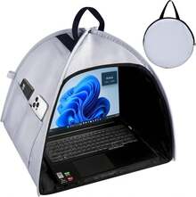 Universal Foldable Laptop Sun Shade & Privacy Shield -Fits 13-16 Inch , Surface - Blocks Sunlight, Protects Privacy, Working Outdoor Travel,Anti - Glare(Have Patents),Grey - Grey - View 10