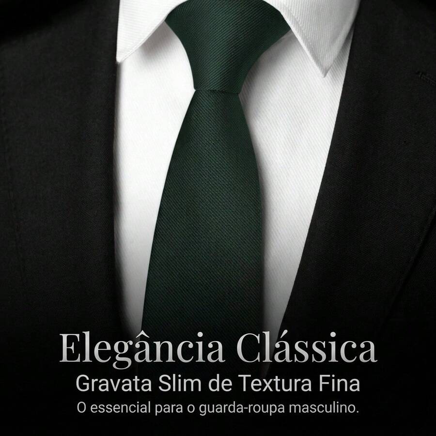 Men's Tie In A Solid Color, Matte Finish, Fine Texture, Ideal For Formal Suits, Weddings, Grooms, A Professional And Sophisticated Look. - Dark Green - View 1