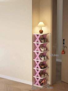 9-Tier Narrow Shoe Rack, Space-Saving Shoe Organizer, Slim Shoe Cabinet For Entryway, Closet, Hallway, DIY Independent Multi-Layer Shoe Rack, Easy Assembly Sturdy Plastic Shoe Rack, Black/White Minimalist Home Storage Rack - Multicolor - View 9