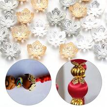 100pcs/Pack 5-Petal Flower Beads Spacers, 13.5mm Iron Hollow Flower Spacer Beads For Jewelry Making, DIY Vintage Elegant - Flower Beaded Hat - View 3