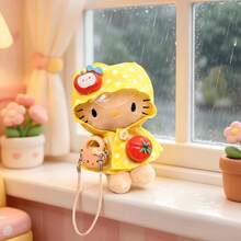 SANRIO 1個可愛卡通圓點雨衣絨毛吊飾，4款可選，蘋果包包掛飾、背包吊飾、手提包掛飾、書包裝飾、吊飾掛飾、柔軟玩具，開學季、萬聖節、聖誕節、生日禮物，適合女孩、兒童、青少年 - 彩色 - 查看 15
