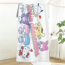 Khăn tắm biển in hình các nhân vật Sanrio dễ thương, siêu mềm mại, hoàn hảo cho hồ bơi, bãi biển mùa hè và du lịch. - A - Xem 3