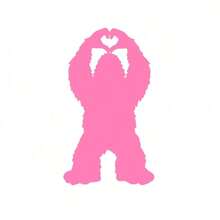 Tiny Bigfoot Heart Hands Vinyl Decal: Sasquatch Hidden Car Sticker,Car Rearview Mirror Stickers - Car Accessories - A - View 10