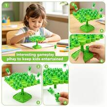 1 Set Of Frog Balance Tree 50 Frogs - Focus Training Board Game; Couple Bonding Tool; Daily Interactive Game; Perfect Gift Plastic Material; Teenager Educational Game; Family Entertainment Activity; Fun Design; Durable Construction; Family Game Night; Fun Game; Sturdy Construction; Family Fun; Board Game; Board Game; Family Tabletop Game; Family Entertainment Game - Multicolor - View 2