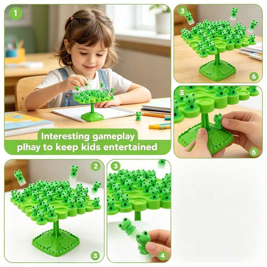 1 Set Of Frog Balance Tree 50 Frogs - Focus Training Board Game; Couple Bonding Tool; Daily Interactive Game; Perfect Gift Plastic Material; Teenager Educational Game; Family Entertainment Activity; Fun Design; Durable Construction; Family Game Night; Fun Game; Sturdy Construction; Family Fun; Board Game; Board Game; Family Tabletop Game; Family Entertainment Game