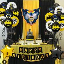 Warner Bros 主题生日派对用品套装 - 包括气球、横幅和装饰品，适合超级英雄主题派对 - 卡通 - 查看 1