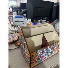 1pc Bohemian Style Wooden Cosmetic Storage Box, Multi-Layer Compartment Makeup Organizer For Skincare, Lipstick, Perfume, Suitable For Makeup, Snacks, Remote Control Storage, Perfect Home Decor, Includes Tools And Accessories, Handmade, Boho Style, Durable Wood, Storage Container, Multi-Function Box, Minimalist Decor Enthusiasts, Home Organization - Multicolor - View 6