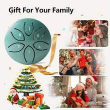 3 Inch 6-Tone Mini Steel Tongue Drum, C Key Handpan Percussion Instrument, Garden Wind Chime Percussion, Includes Drum Mallets And Storage Bag, Great Gift For Music Lovers - Multicolor - View 7
