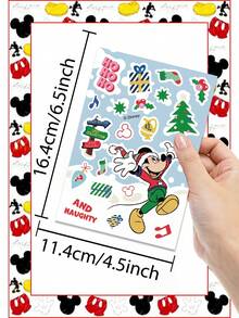 Disney | Bộ 24 tờ sticker hình chuột Mickey và Minnie ngộ nghĩnh, các nhân vật hoạt hình dễ thương, thích hợp dán lên bình nước, điện thoại, laptop, ván trượt, sổ lưu niệm, nhật ký, album, sổ kế hoạch, xe hơi, hành lý, đồ dùng học tập, quà tặng khen thưởng cho năm học mới, quà tặng Giáng sinh, sinh nhật, tốt nghiệp, trang trí tiệc tùng. - 1 Set - Xem 2