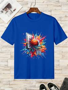 Shooting Cotton T-Shirt For Children - Blue - View 6