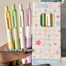 Bút bi gel đầu thu gọn họa tiết ngôi sao màu pastel, ngòi 0.5mm, mực đen, viết trơn tru, kẹp dễ thương, đồ dùng học tập, ghi chú, lập kế hoạch, chuẩn bị cho năm học mới. - A - Xem 9