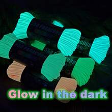 1 Roll (30m/15m X 4mm) Heavy-Duty Luminous Rope - 4mm Thick 7-Core Luminous Emergency Survival Rope, UV Luminous Suitable For Camping, Windproof Tent Rope, Bracelet Production (Not Used For Skydiving And Other Extreme Sports) - Multicolor - View 2
