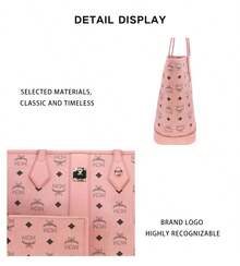 Mcm Visetos Collection Printed Women's Shoulder Bag - 柔粉紅MWPGSLR03PZ001 - 查看 10