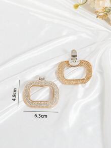 Decoraciones de zapatos desmontables con cristales de metal, accesorios de clips para sandalias y zapatos - Dorado - Ver 6