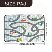 1件装极简公路图案宠物垫，狗床垫，可爱卡通宠物垫，宠物休息垫，可机洗，四季皆宜 - 彩色 - 查看 7