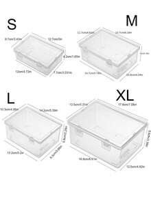 Large Capacity Transparent Plastic Storage Box, Desktop Organizer Box, Easy To Use, Rectangular Flip-Top Design, Multi-Purpose Home, Office And School Desktop File Folder, Stackable Design, Suitable For Office, School And Home Use, Jewelry Storage - Multicolor - View 9