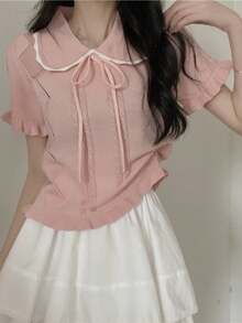 Women Tops - Blue - View 8