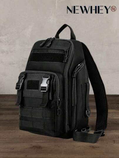 NEWHEY Mochila para equipo de pesca, mochila táctica militar, mochila táctica de un solo hombro, bolsa de almacenamiento de equipo de pesca, bolsa de aparejos, mochila de asalto Molle, mochila táctica para senderismo y montañismo